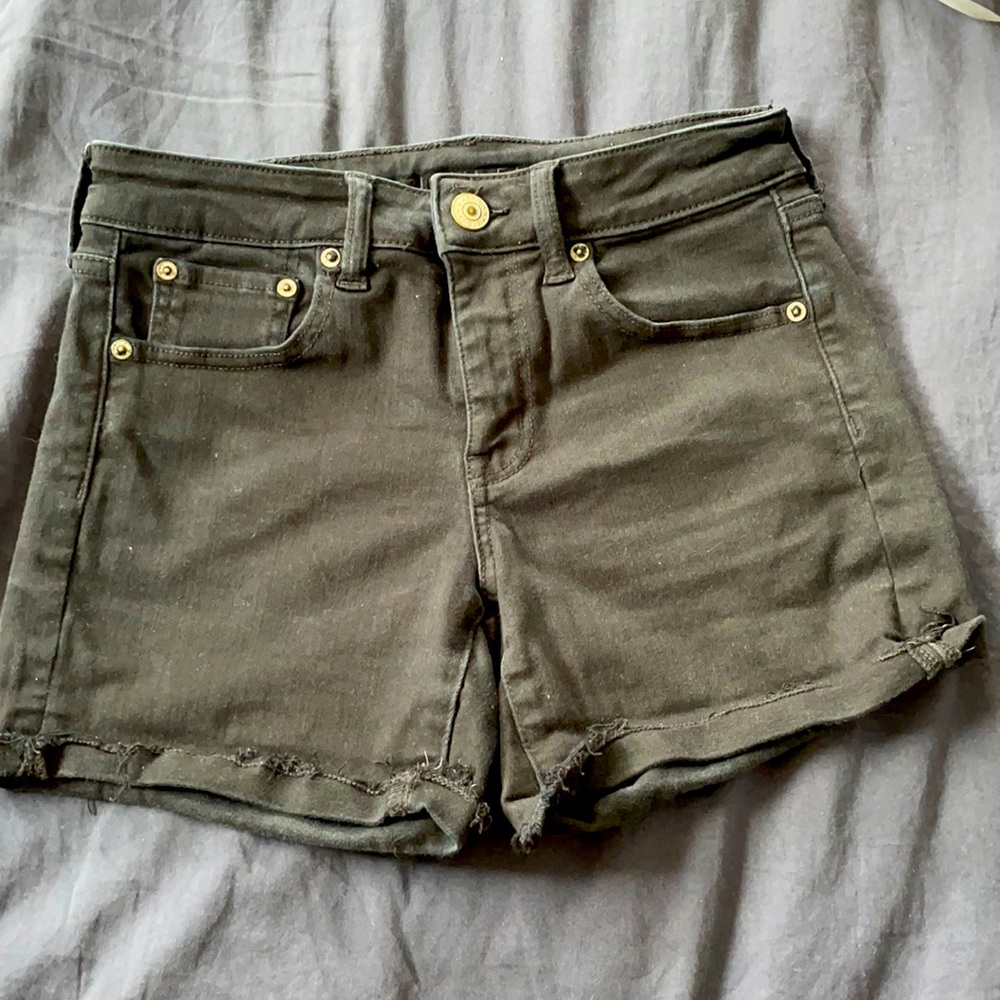 Black American Eagle jean shorts